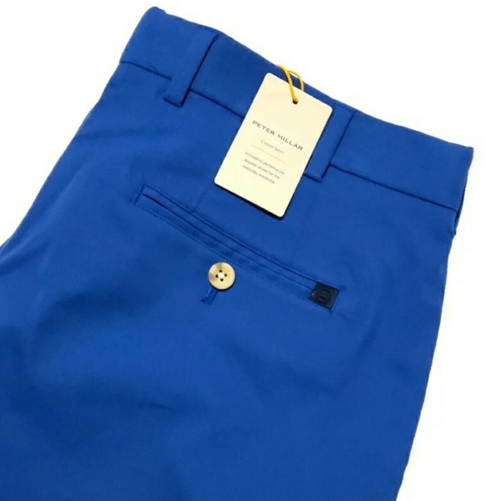 Peter Millar Crown Sport Mens 32x34 Starboard Blue Performance Golf Pants